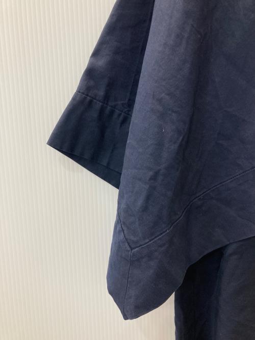 ebure（エブール）EBURE (エブール) ハイカウントポプリン デザインブラウス ネイビー サイズ:38の古着・服飾アイテム