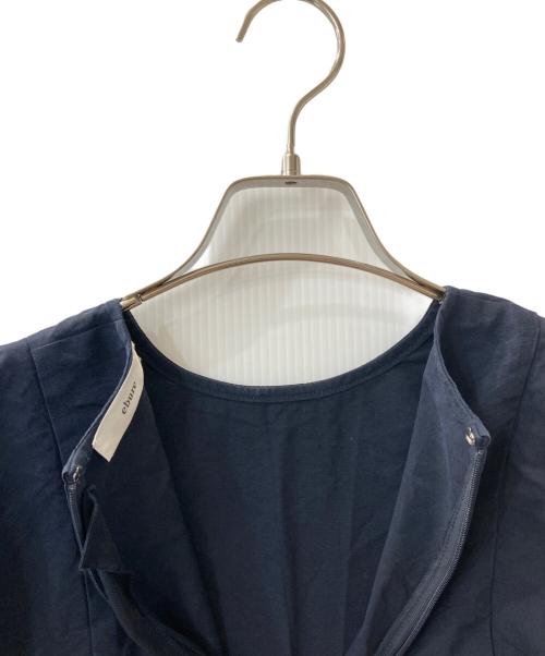 ebure（エブール）EBURE (エブール) ハイカウントポプリン デザインブラウス ネイビー サイズ:38の古着・服飾アイテム