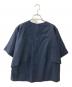 EBURE (エブール) ハイカウントポプリン デザインブラウス ネイビー サイズ:38：10000円