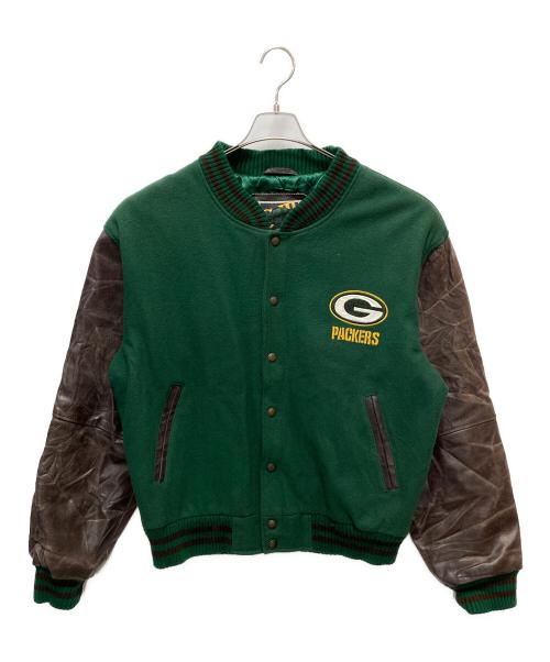 Green bay packers（グリーンベイ・パッカーズ）Green bay packers (グリーンベイ・パッカーズ) スタジャン グリーン サイズ:Lの古着・服飾アイテム