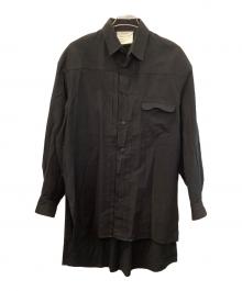 digawel（ディガウェル）の古着「ロングシャツ」｜ブラック