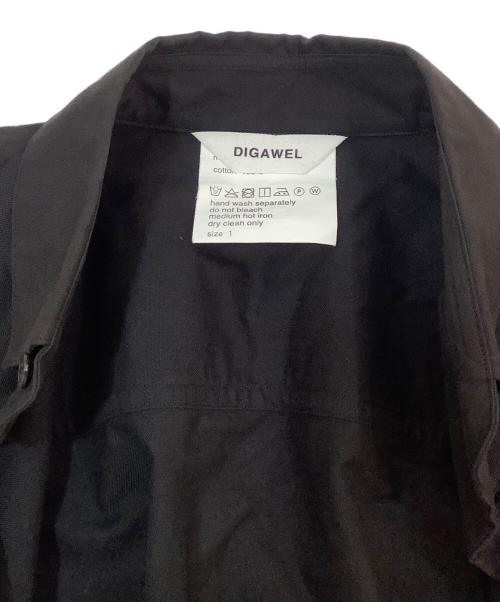 digawel（ディガウェル）digawel (ディガウェル) ロングシャツ ブラック サイズ:1の古着・服飾アイテム