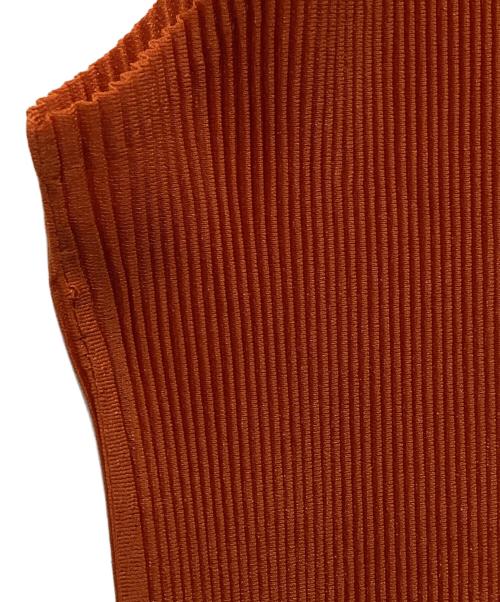 PLEATS PLEASE（プリーツプリーズ）PLEATS PLEASE (プリーツプリーズ) ノースリーブカットソー オレンジ サイズ:3の古着・服飾アイテム