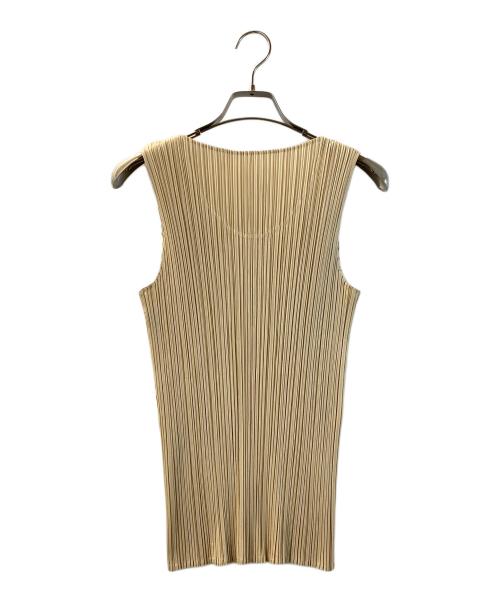 PLEATS PLEASE（プリーツプリーズ）PLEATS PLEASE (プリーツプリーズ) ノースリーブブラウス ベージュ サイズ:3の古着・服飾アイテム