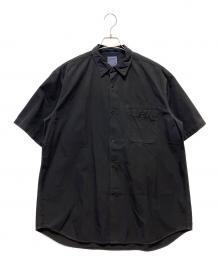 hobo（ホボ）の古着「S／Sシャツコットンウェザークロス オーバーダイド」｜ブラック