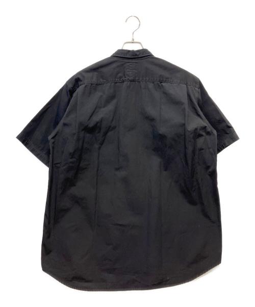 hobo（ホボ）hobo (ホボ) S／Sシャツコットンウェザークロス オーバーダイド ブラック サイズ:Lの古着・服飾アイテム