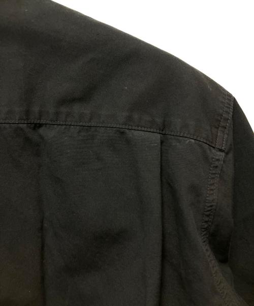 hobo（ホボ）hobo (ホボ) S／Sシャツコットンウェザークロス オーバーダイド ブラック サイズ:Lの古着・服飾アイテム
