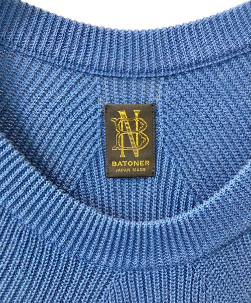 BATONER（バトナ―）BATONER (バトナ―) クルーネックニット ブルー サイズ:1の古着・服飾アイテム