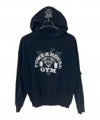 Lyft×POWER HOUSEリフト×パワーハウス）の古着「Lyft POWER HOUSE プルオーバーパーカー」｜ブラック