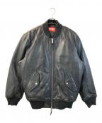 DIESELディーゼル）の古着「L-PRITTS パデッド レザージャケット」｜ブラック