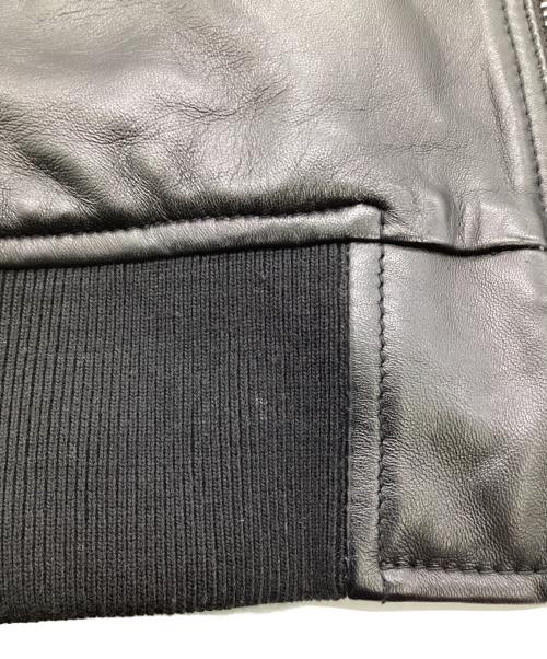 DIESEL（ディーゼル）DIESEL (ディーゼル) L-PRITTS パデッド レザージャケット ブラック サイズ:46の古着・服飾アイテム