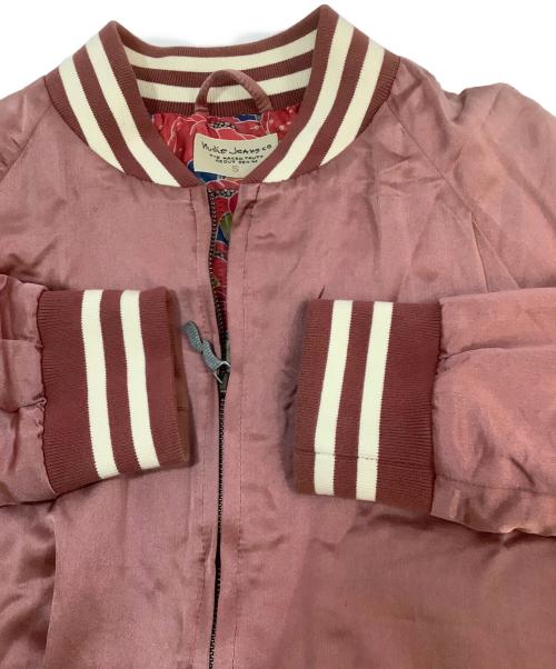 NUDIE JEANS（ヌーディー・ジーンズ）NUDIE JEANS (ヌーディー・ジーンズ) スカジャン ピンク サイズ:Sの古着・服飾アイテム