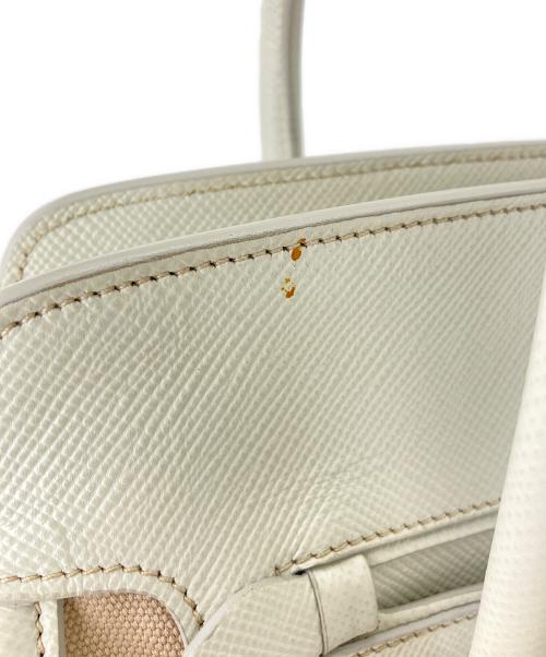 PRADA（プラダ）PRADA (プラダ) ハンドバッグ ホワイト×ベージュの古着・服飾アイテム