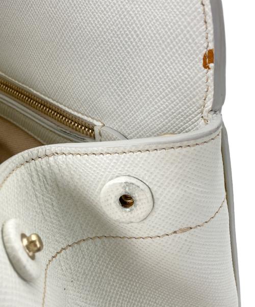 PRADA（プラダ）PRADA (プラダ) ハンドバッグ ホワイト×ベージュの古着・服飾アイテム