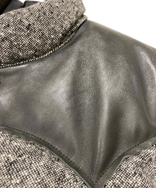 RockyMountainFeatherBed（ロッキーマウンテンフェザーベッド）RockyMountainFeatherBed (ロッキーマウンテンフェザーベッド) ツイードダウンベスト ブラック×グレー サイズ:38の古着・服飾アイテム