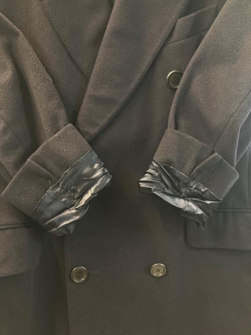 Aquascutum（アクアスキュータム）Aquascutum (アクアスキュータム) カシミヤダブルボタンコート ネイビー サイズ:表記無しの古着・服飾アイテム