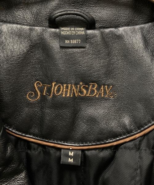 ST JOHN'S BAY（セントジョンズベイ）ST JOHN'S BAY (セントジョンズベイ) レザーコート ブラック サイズ:Ｍの古着・服飾アイテム