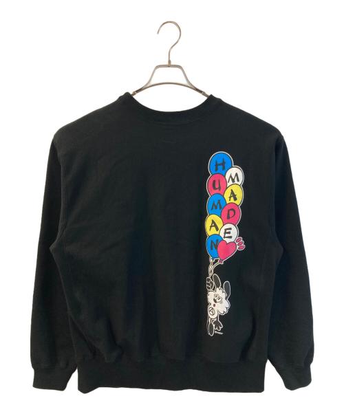 HUMAN MADE（ヒューマンメイド）HUMAN MADE (ヒューマンメイド) VERDY (ヴェルディ) プリントクルーネックスウェット ブラック サイズ:Lの古着・服飾アイテム