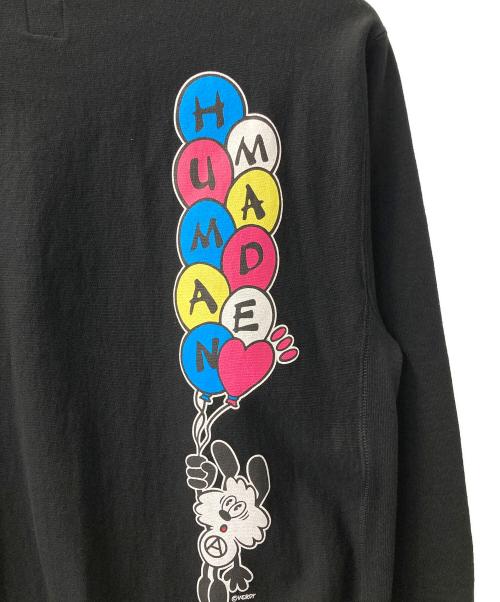 HUMAN MADE（ヒューマンメイド）HUMAN MADE (ヒューマンメイド) VERDY (ヴェルディ) プリントクルーネックスウェット ブラック サイズ:Lの古着・服飾アイテム
