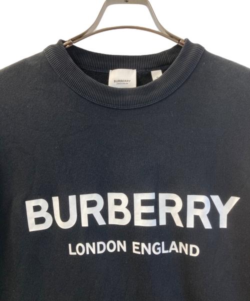 BURBERRY（バーバリー）BURBERRY (バーバリー) ブランドロゴプリントクルーネックスウェット ブラック サイズ:Mの古着・服飾アイテム