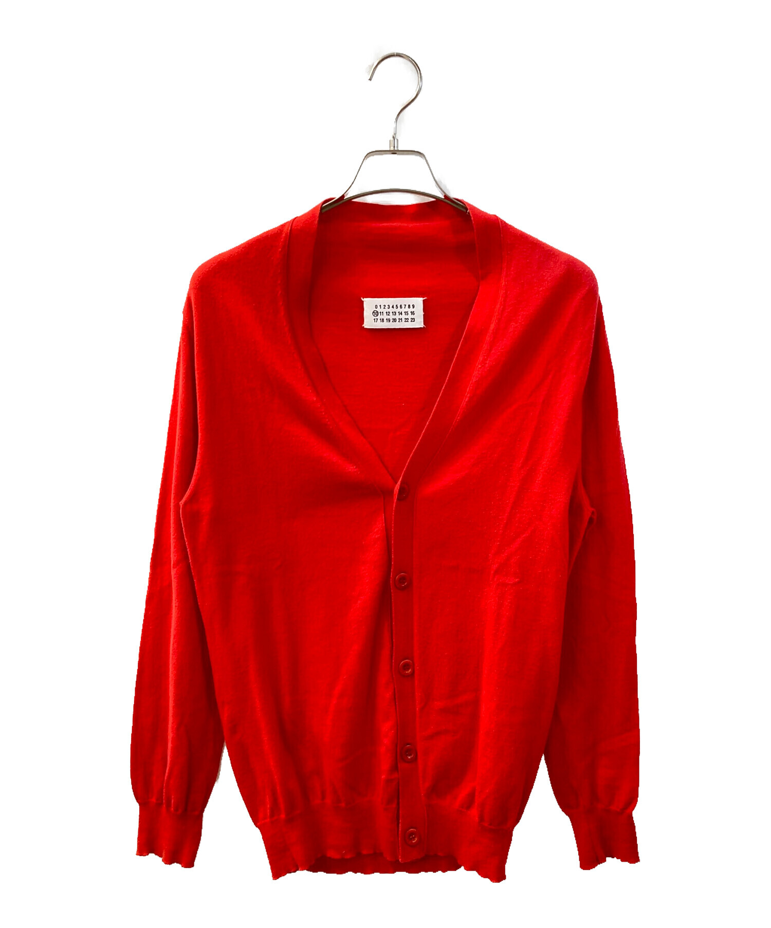 Maison Margiela 赤 ボタン付きカーディガン 中古・古着通販】Maison Margiela (メゾンマルジェラ) ニット