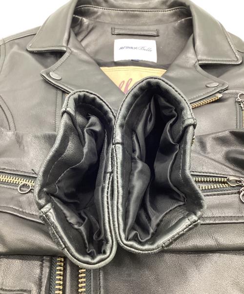 AVIREX Belle（アヴィレックス ベル）AVIREX Belle (アヴィレックス ベル) シープダブルライダース ブラック サイズ:Mの古着・服飾アイテム