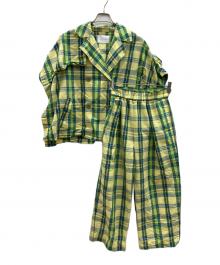 mala KALANCHOE（マーラ カランコエ）の古着「セットアップ」｜グリーン×イエロー