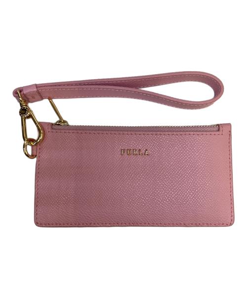 FURLA（フルラ）FURLA (フルラ) ストラップ付きカードケース ピンクの古着・服飾アイテム