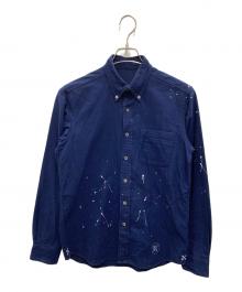 uniform experiment（ユニフォームエクスペリメント）の古着「ナンバリングペイントシャツ」｜ネイビー