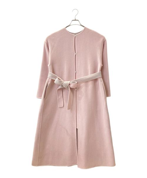 FRAY ID（フレイ アイディー）FRAY ID (フレイ アイディー) カシミヤ混BALLIリバーコート ピンク サイズ:1の古着・服飾アイテム