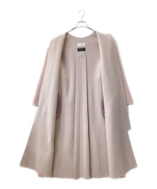FRAY ID（フレイ アイディー）FRAY ID (フレイ アイディー) カシミヤ混BALLIリバーコート ピンク サイズ:1の古着・服飾アイテム