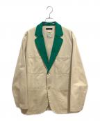 DRESSドレス）の古着「brisbane moss トレーダージャケット」｜ベージュ×グリーン