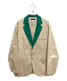 DRESS（ドレス）の古着「brisbane moss トレーダージャケット」｜ベージュ×グリーン