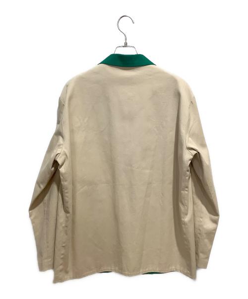 DRESS（ドレス）DRESS (ドレス) brisbane moss トレーダージャケット ベージュ×グリーン サイズ:Lの古着・服飾アイテム
