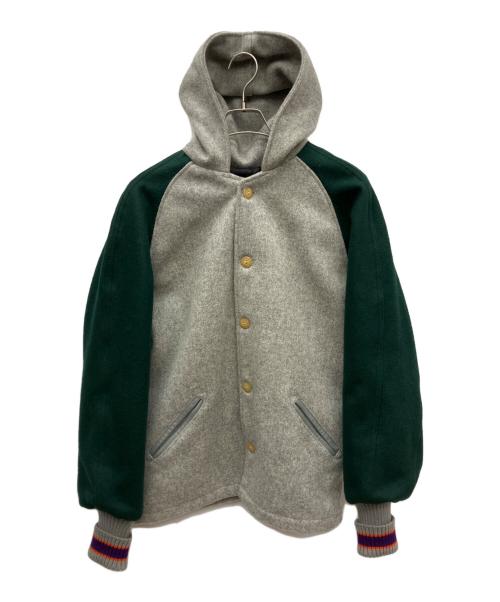 skookum（スクーカム）skookum (スクーカム) スタジャン グレー×グリーン サイズ:SIZE 40の古着・服飾アイテム