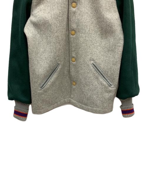 skookum（スクーカム）skookum (スクーカム) スタジャン グレー×グリーン サイズ:SIZE 40の古着・服飾アイテム