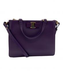 Salvatore Ferragamo（サルヴァトーレ フェラガモ）の古着「2WAYバッグ　ヴァラ」｜パープル