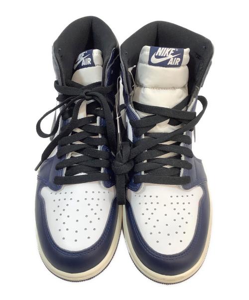 NIKE（ナイキ）NIKE (ナイキ) AIR JORDAN1HIGH OG Midnight Navy ホワイト×ネイビー サイズ:27cmの古着・服飾アイテム