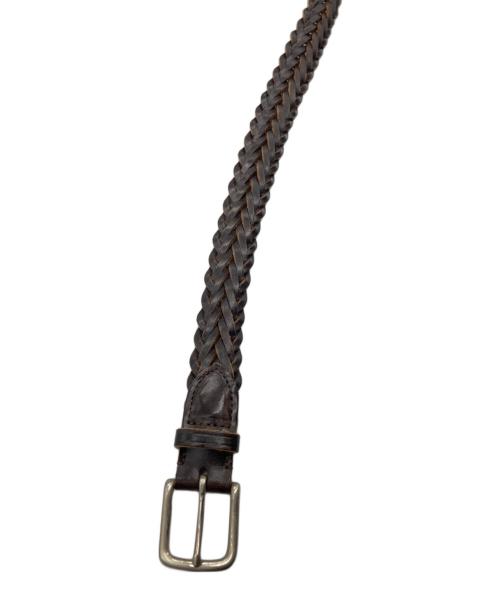 Whitehouse Cox（ホワイトハウスコックス）Whitehouse Cox (ホワイトハウスコックス) 編み込みベルト ブラウン サイズ:30/75の古着・服飾アイテム