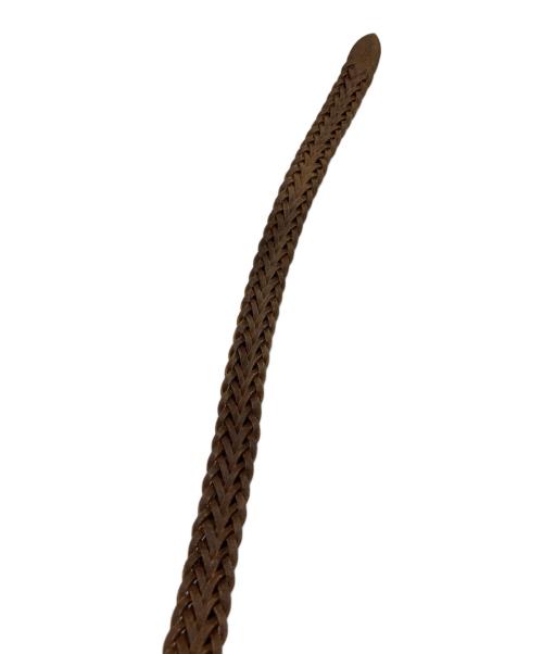 Whitehouse Cox（ホワイトハウスコックス）Whitehouse Cox (ホワイトハウスコックス) 編み込みベルト ブラウン サイズ:30/75の古着・服飾アイテム