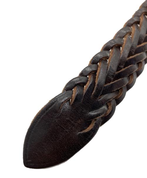 Whitehouse Cox（ホワイトハウスコックス）Whitehouse Cox (ホワイトハウスコックス) 編み込みベルト ブラウン サイズ:30/75の古着・服飾アイテム