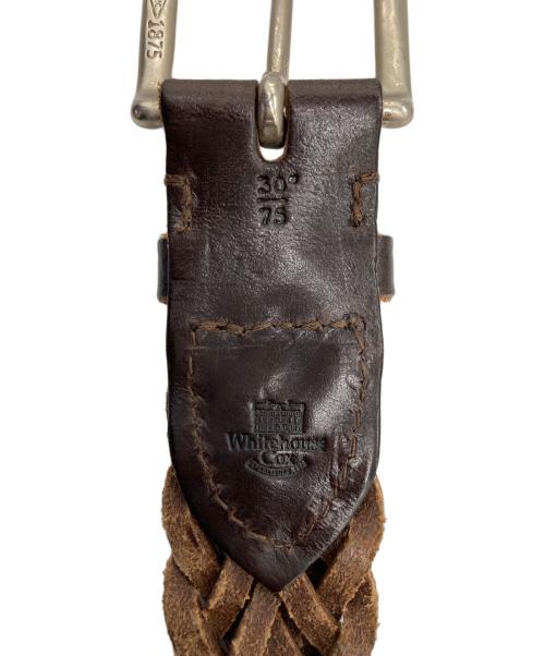 Whitehouse Cox（ホワイトハウスコックス）Whitehouse Cox (ホワイトハウスコックス) 編み込みベルト ブラウン サイズ:30/75の古着・服飾アイテム