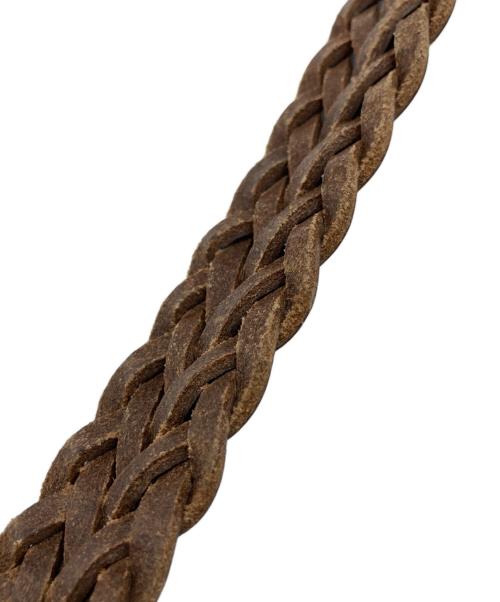 Whitehouse Cox（ホワイトハウスコックス）Whitehouse Cox (ホワイトハウスコックス) 編み込みベルト ブラウン サイズ:30/75の古着・服飾アイテム