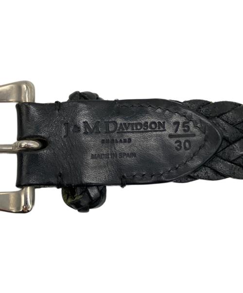 J&M DAVIDSON（ジェイ＆エム デヴィッドソン）J&M DAVIDSON (ジェイ＆エム デヴィッドソン) 編み込みベルト ブラックの古着・服飾アイテム