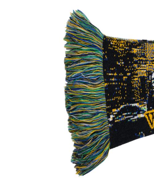 MONTMARTRE NEWYORK（モンマルトル ニューヨーク）MONTMARTRE NEWYORK (モンマルトル ニューヨーク) マフラー イエロー×ブラックの古着・服飾アイテム