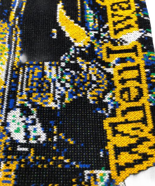 MONTMARTRE NEWYORK（モンマルトル ニューヨーク）MONTMARTRE NEWYORK (モンマルトル ニューヨーク) マフラー イエロー×ブラックの古着・服飾アイテム