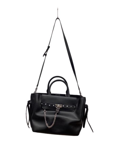 MICHAEL KORS（マイケル・コース）MICHAEL KORS (マイケル・コース) 2WAYショルダーバッグ ブラックの古着・服飾アイテム