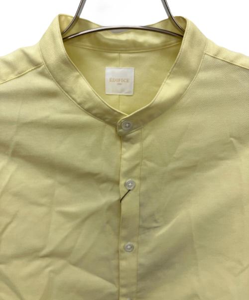 EDIFICE（エディフィス）EDIFICE (エディフィス) 22-051-300-5220-2-0　半袖バンドカラーシャツ イエロー サイズ:Mの古着・服飾アイテム