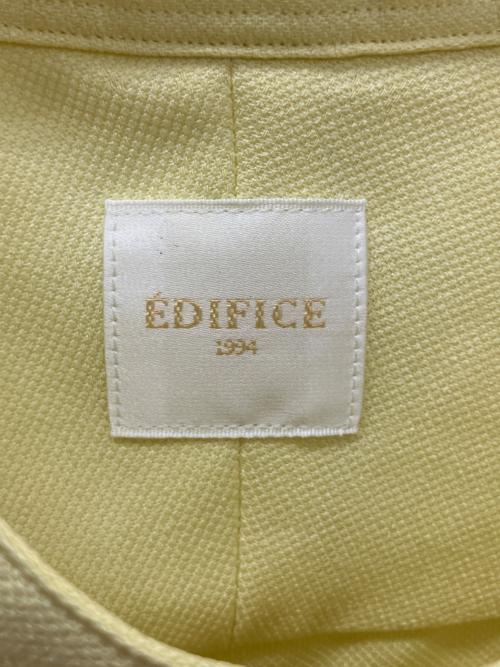 EDIFICE（エディフィス）EDIFICE (エディフィス) 22-051-300-5220-2-0　半袖バンドカラーシャツ イエロー サイズ:Mの古着・服飾アイテム
