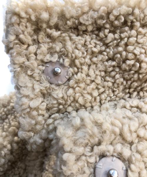 Adam et Rope（アダム エ ロペ）Adam et Rope (アダム エ ロペ) スタンドカラーボアコート ベージュ サイズ:Fの古着・服飾アイテム